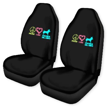 Discover Swedish Vallhund Mom Peace Love Saying Car Seat Covers