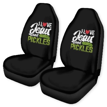 Discover I Love Jesus And Pickles Car Seat Covers