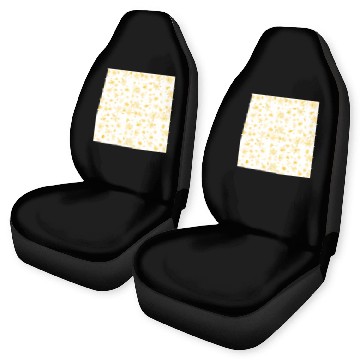 Discover Snowflakes Pattern Yellow White Car Seat Covers