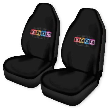 Discover Techno Electronic Music Periodic Table Dj Car Seat Covers