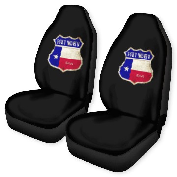 Discover Fort Worth Texas Crest Flag Design Car Seat Covers