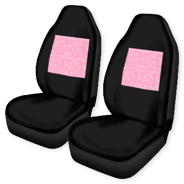 Discover Snowflakes Pattern Pink White Car Seat Covers