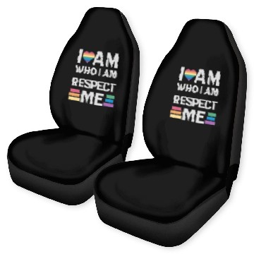 Discover i am who i am respect me rainbow unisex Car Seat Covers