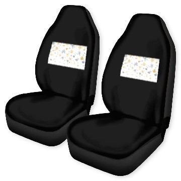 Discover Elegant Snowflakes White Gold Silver Car Seat Covers