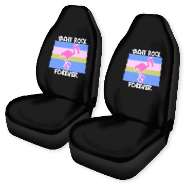 Discover Yacht Rock Forever Car Seat Covers 80s Style flamingo