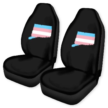 Discover Trans Flag Connecticut LGBT Pride Support Car Seat Covers