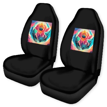 Discover Colorful mandala flower version 4 Car Seat Covers