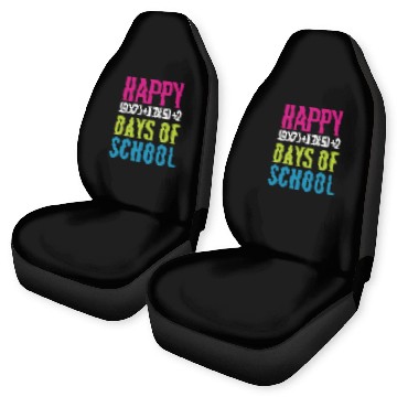 Discover Happy 100 Days Of School Funny Math Teacher Car Seat Covers