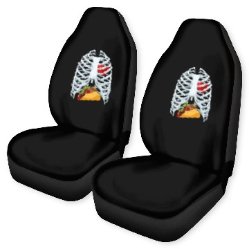 Discover Funny Taco Skeleton Rib Cage Dad Halloween Costume Car Seat Covers