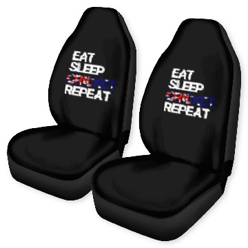 Discover Eat Sleep Cricket Repeat AUS Flag Sports Gift Car Seat Covers