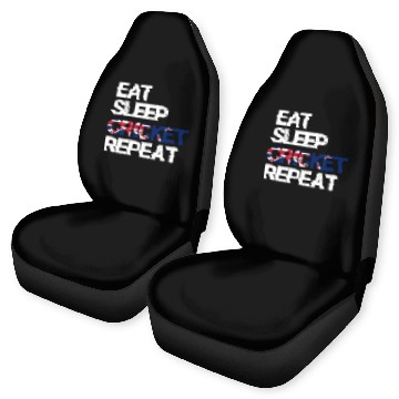 Discover Eat Sleep Cricket Repeat NZ Flag Sports Gift Car Seat Covers