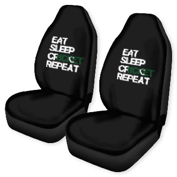 Discover Eat Sleep Cricket Repeat PK Flag Sports Gift Car Seat Covers