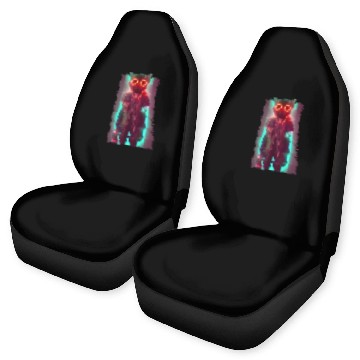 Discover Futuristic Cyberpunk Cat Car Seat Covers