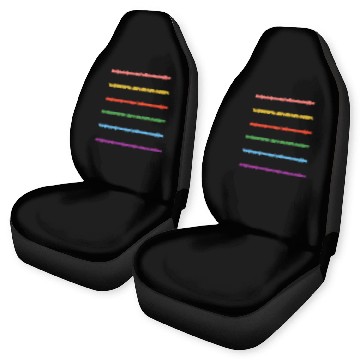 Discover Crayon Lines Simple Artwork Car Seat Covers