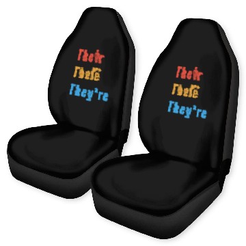Discover Their There They're English Teacher Grammar Car Seat Covers