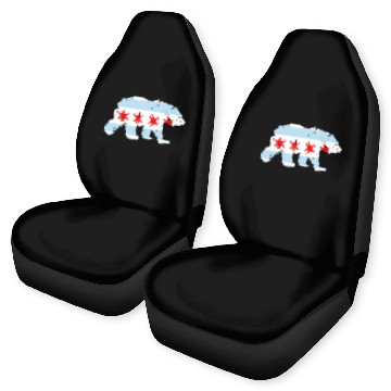 Discover City Of Chicago Flag Bear Lover Classic Car Seat Covers