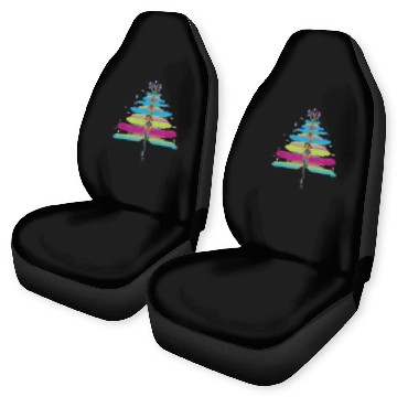 Discover Dragonfly Christmas Tree Funny Insects Lover Xmas Car Seat Covers