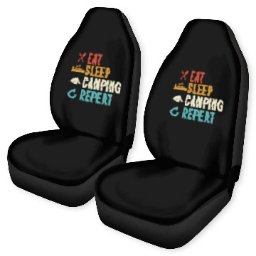 Discover Eat Sleep Camping Repeat Camp Funny Car Seat Covers