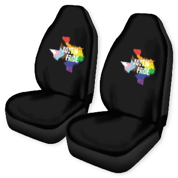 Discover Austin Pride Gay Lesbian Queer Texas Rainbow Flag Car Seat Covers