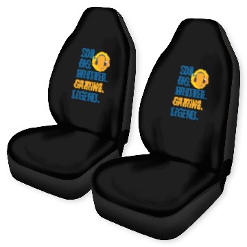 Discover SON BROTHER GAMING LEGEND for gamer textured text Car Seat Covers