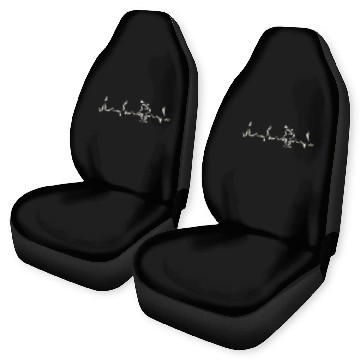 Discover Ballet Dancing Girl. Heart. Love. EKG. Pulse. Car Seat Covers