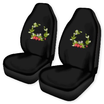 Discover Thank you berry much, cute pun with strawberry Car Seat Covers