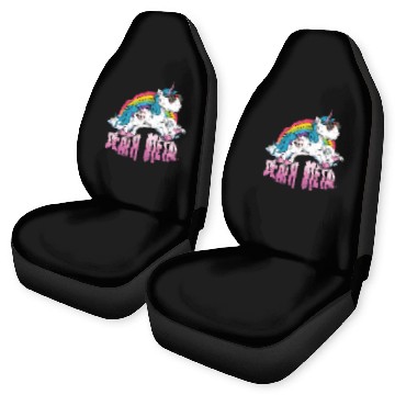 Discover Rainbow Unicorn Love Metal Music Heavy Rocker Car Seat Covers