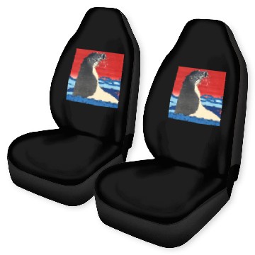 Discover Ukiyo-e Seal, Japanese Print Car Seat Covers