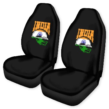 Discover India Helmet Cricket Player Car Seat Covers