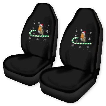 Discover Robin Bird Watching Redbreast Birding Christmas Car Seat Covers