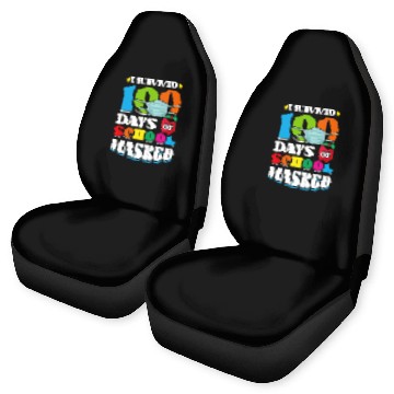 Discover I Survived 100 Days Of School Masked Pupils Home Car Seat Covers