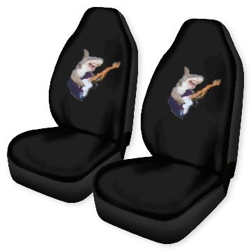 Discover Shark jamming on an electric guitar Car Seat Covers