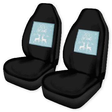 Discover Let it snow with beautiful deer Car Seat Covers