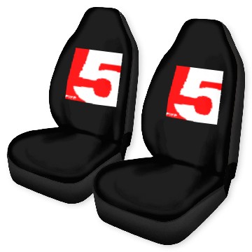 Discover NUMBER 5 RED Car Seat Covers