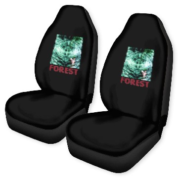 Discover Green forest mandala red Car Seat Covers