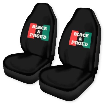 Discover Black and Proud on a Red, Black, and Green Colors Car Seat Covers