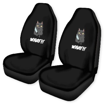 Discover Cat What? Funny Cat Car Seat Covers,Murderous Cat With Knife