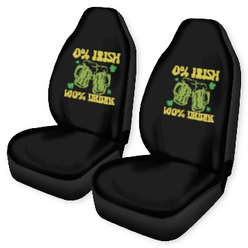 Discover 0% Irish 100& drunk Car Seat Covers