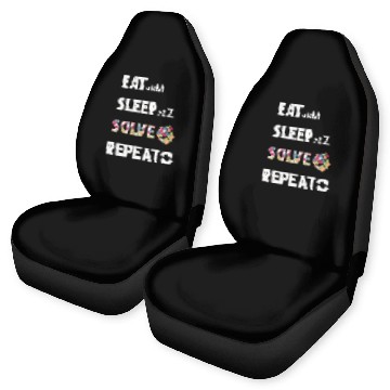 Discover Eat Sleep Solve Repeat Math Speed Cubing Genie Car Seat Covers