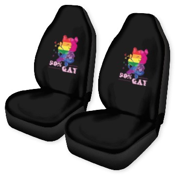 Discover 50% Gay Bi Bisexual Pride Kawaii Cat Kawaii Car Seat Covers