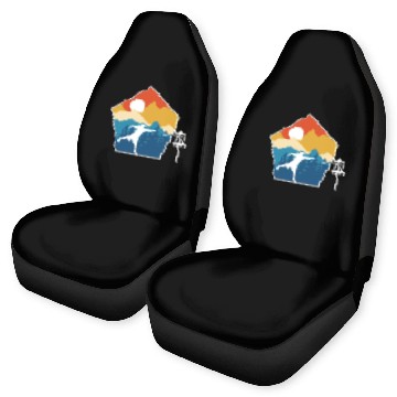 Discover Disc Golf Disc Golfing Ultimate Frisbee Natur Car Seat Covers
