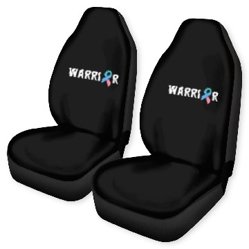 Discover Thyroid Cancer Warrior Men Pink Blue Teal Ribbon Car Seat Covers