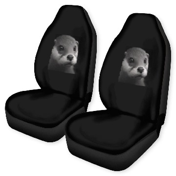 Discover Fashionable Otter Design Cool Sea Otter With Blue Car Seat Covers