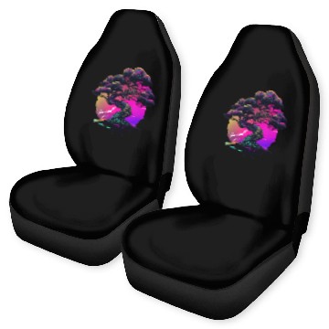 Discover Synthwave Bonsai Tree Car Seat Covers