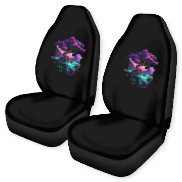 Discover Synthwave Bonsai Tree Car Seat Covers