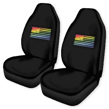 Discover Stars And Stripes / Rainbow Flag (USA / Poster) Car Seat Covers