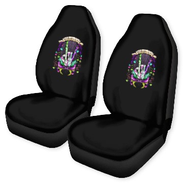 Discover Rocking Skeleton Hand Showing Sign Of The Horns Car Seat Covers