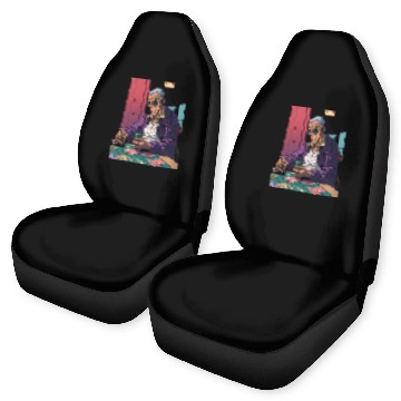 Discover Cool Poker Fans Retro Comic Style Poker Player Car Seat Covers