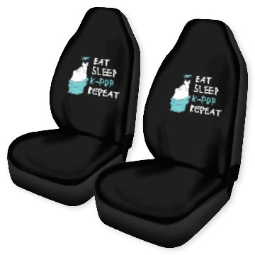 Discover Eat Sleep Kpop Repeat Finger Heart Korean Pop Musi Car Seat Covers