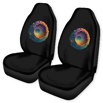 Discover Rounded Psychedelic Swirl Car Seat Covers